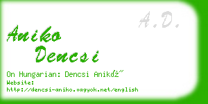 aniko dencsi business card